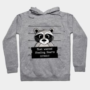 Wanted Raccoon I Steal Hearts Hoodie